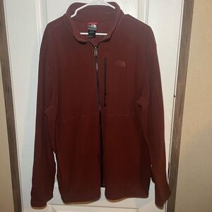 The North Face‎ Polartec Jacket Fleece Full Zip Men's Size XXL Brick Red/ Brown